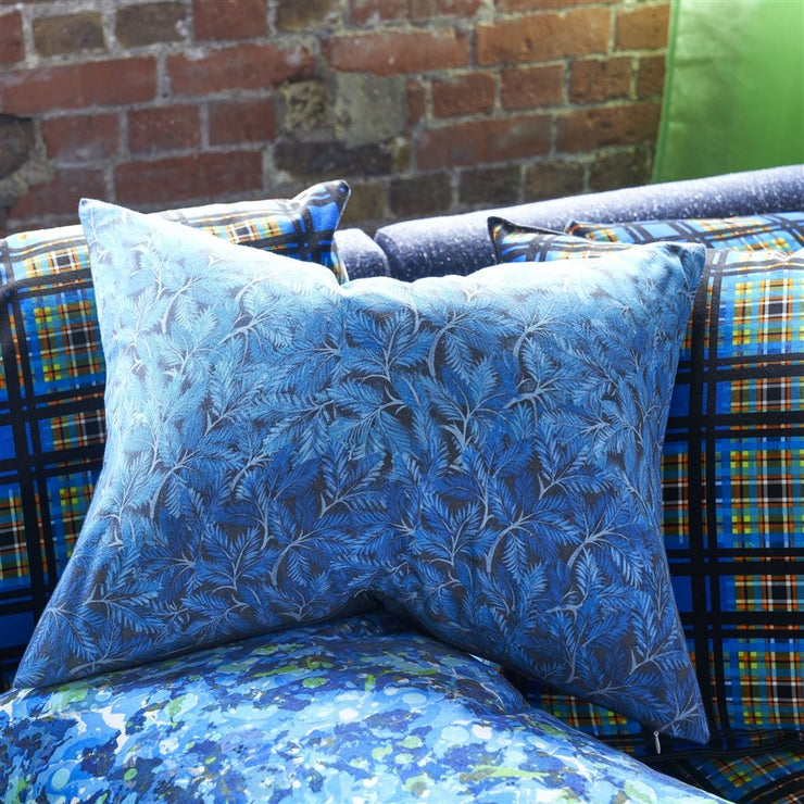 Designers Guild Bandipur Azure Cotton/linen Cushion