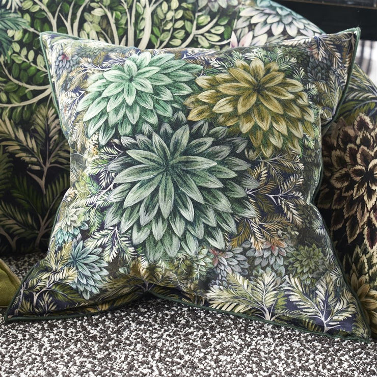 Designers Guild Madhya Moss Velvet Cushion