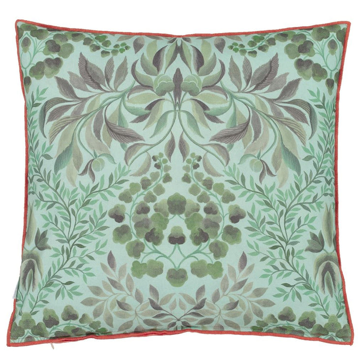 Designers Guild Ikebana Damask Aqua Cushion