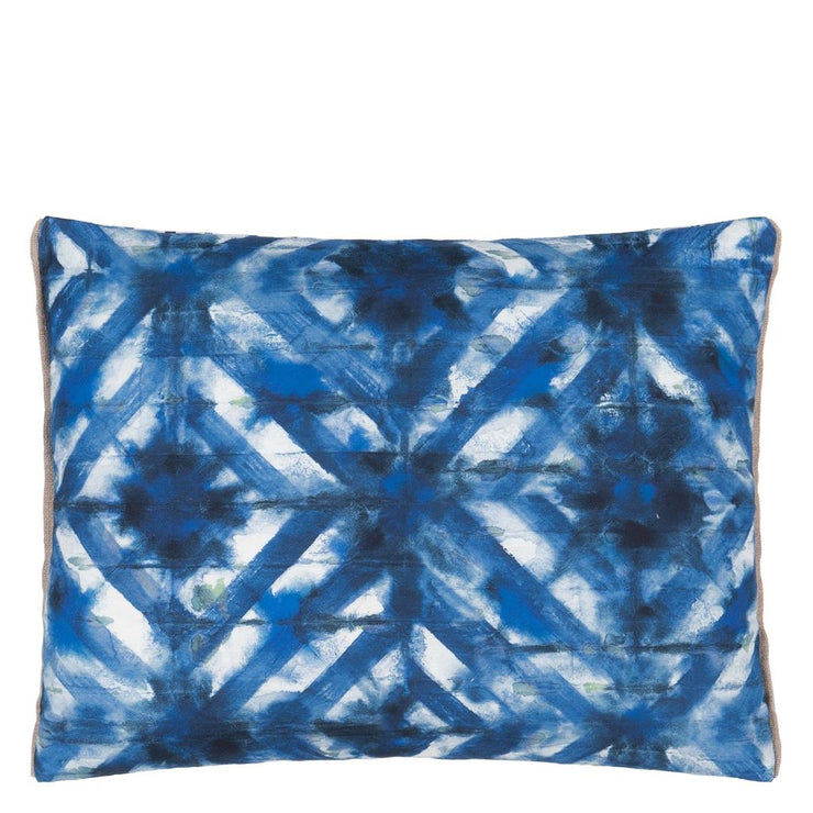 Designers Guild Parquet Batik Indigo Cushion