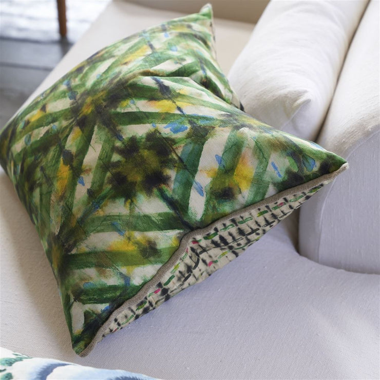 Designers Guild Parquet Batik Forest Cushion