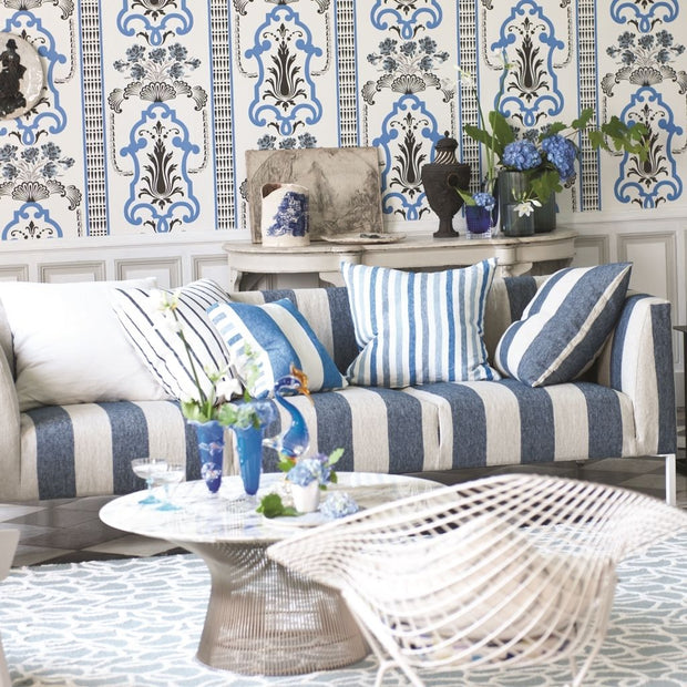 Designers Guild Essentials Brera Rigato - Azure