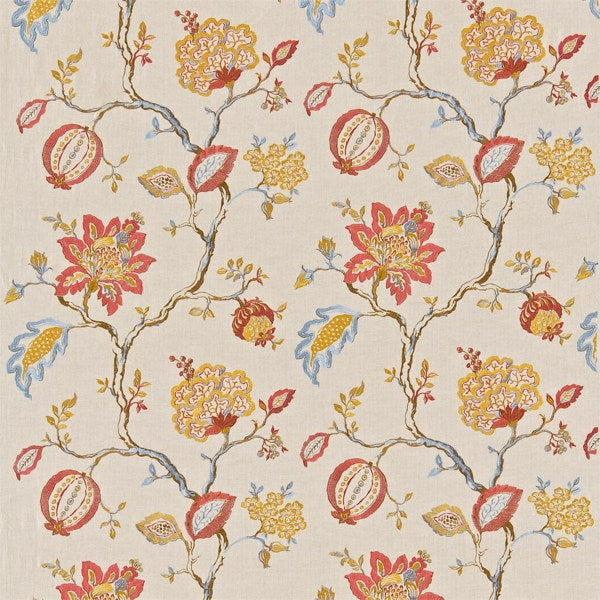 Hadham Emb 232095 Pomegranate/Linen