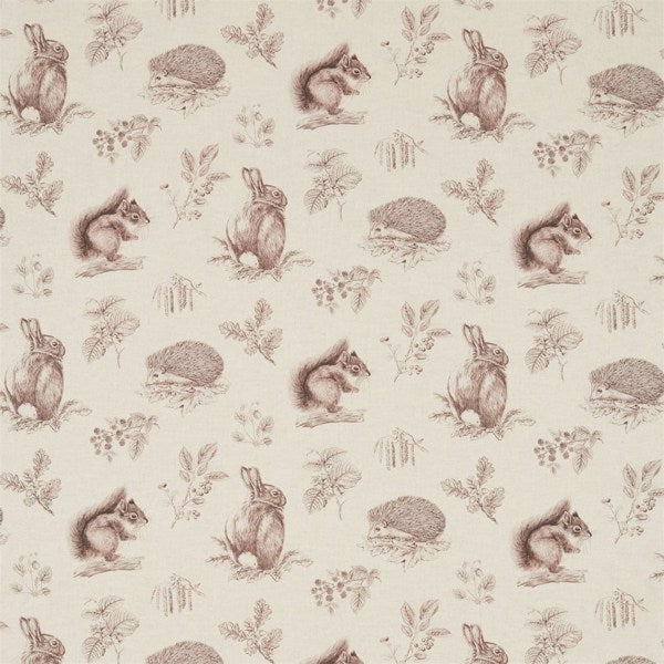 Squirrel & Hedgehog Walnut/Linen