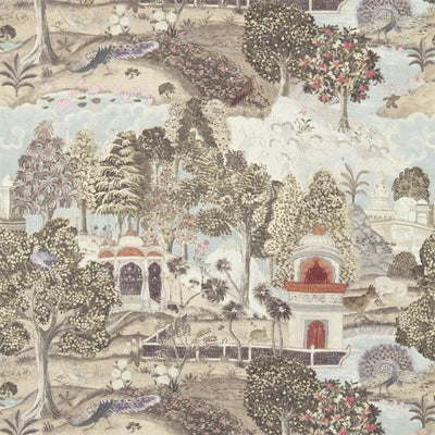 Peacock Garden Linen/Silver